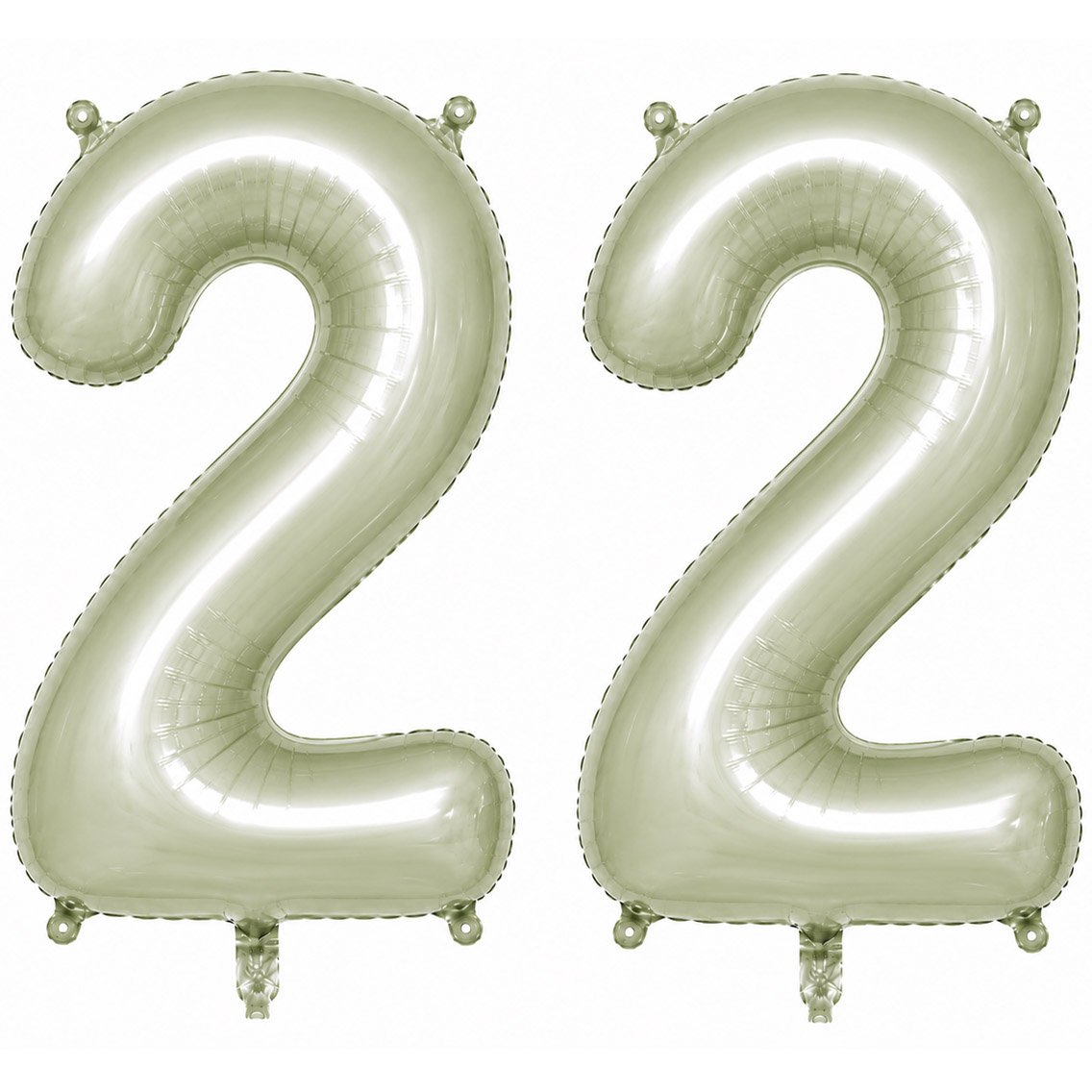 22 Rakam Folyo Balon Yeşil Rengi (76 cm)