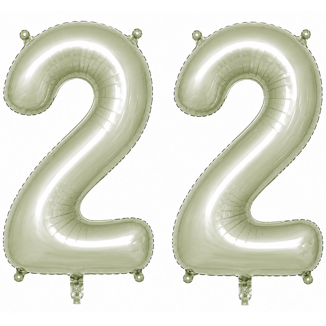 22 Rakam Folyo Balon Yeşil Rengi (76 cm) 