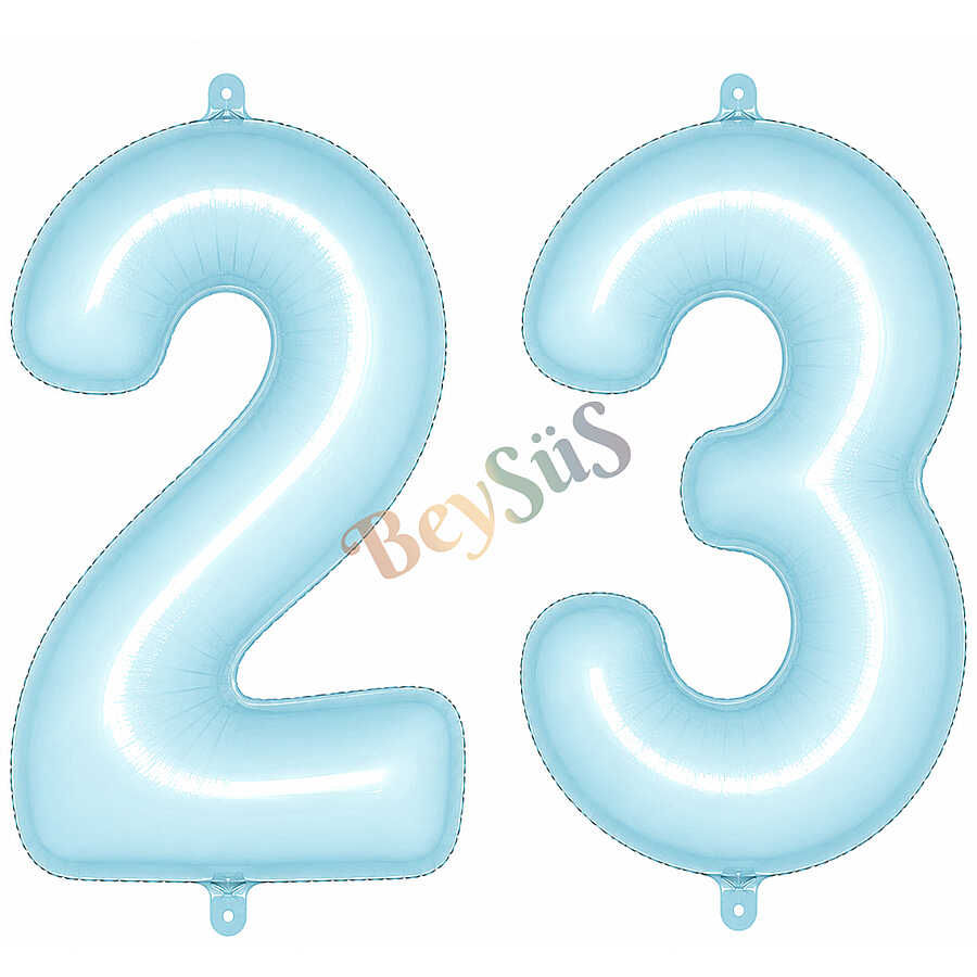 23 Rakam Folyo Balon Mavi Rengi (76 cm)