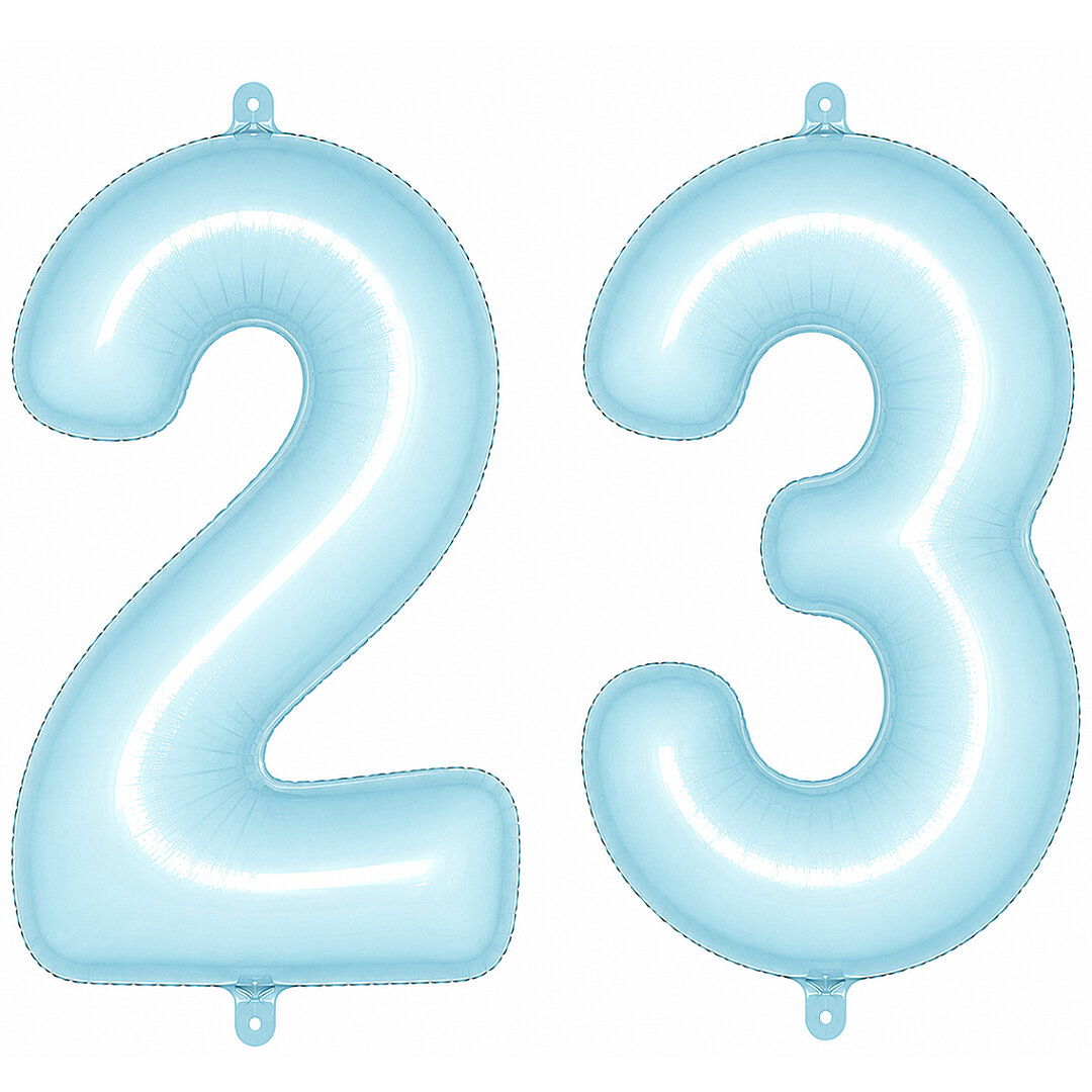 23 Rakam Folyo Balon Mavi Rengi (76 cm) 