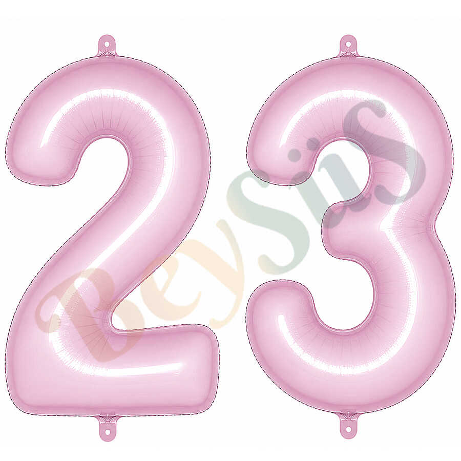 23 Rakam Folyo Balon pembe Rengi (76 cm)