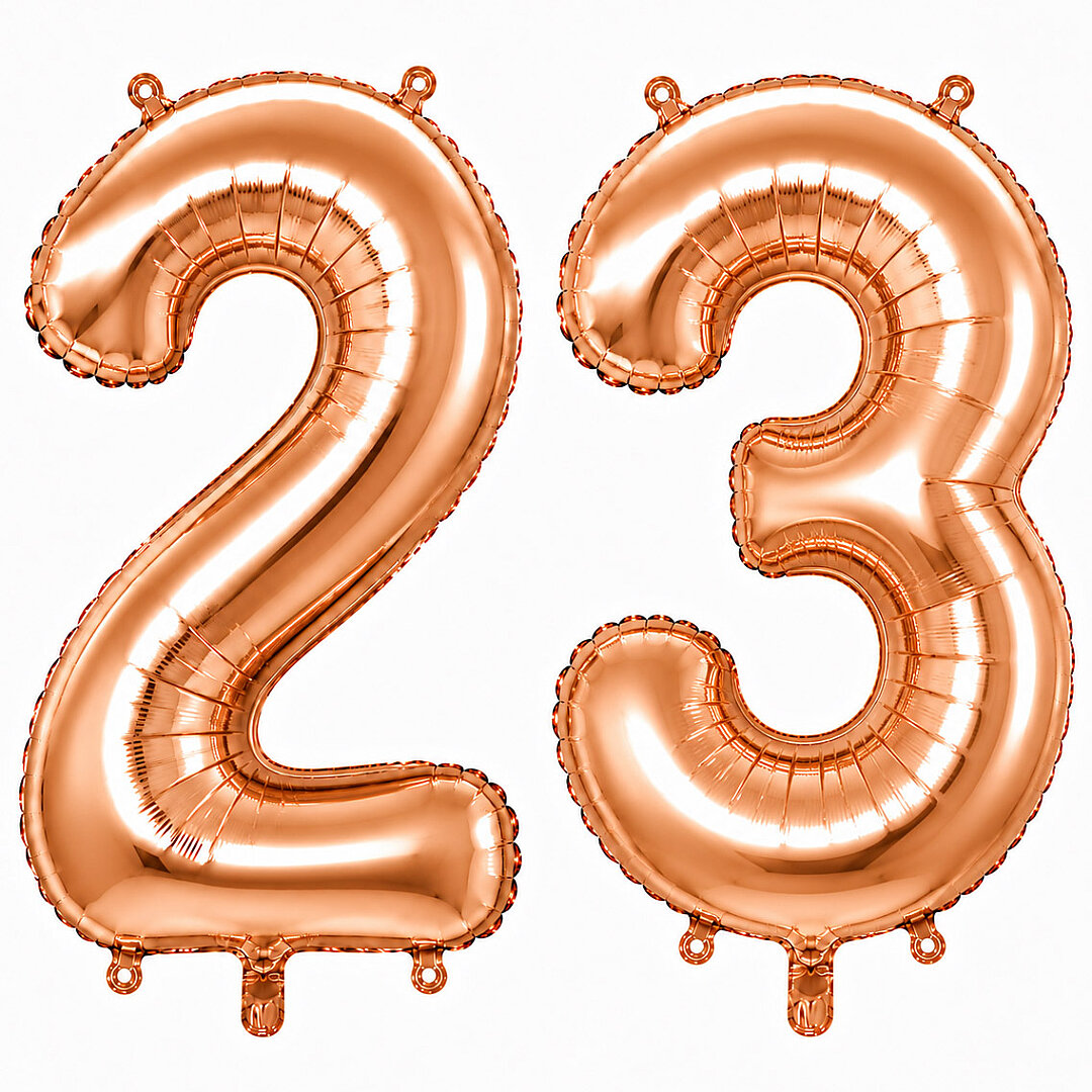 23 Rakam Folyo Balon Rose Gold Rengi (76 cm) 