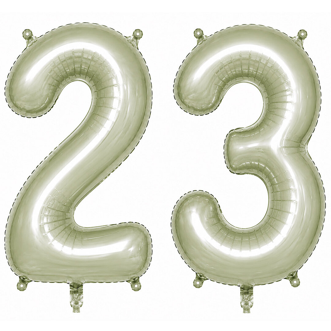 23 Rakam Folyo Balon Yeşil Rengi (76 cm) 
