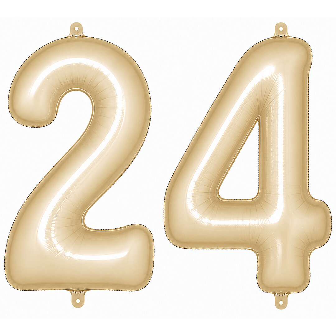 24 Rakam Folyo Balon krem Rengi (76 cm) 