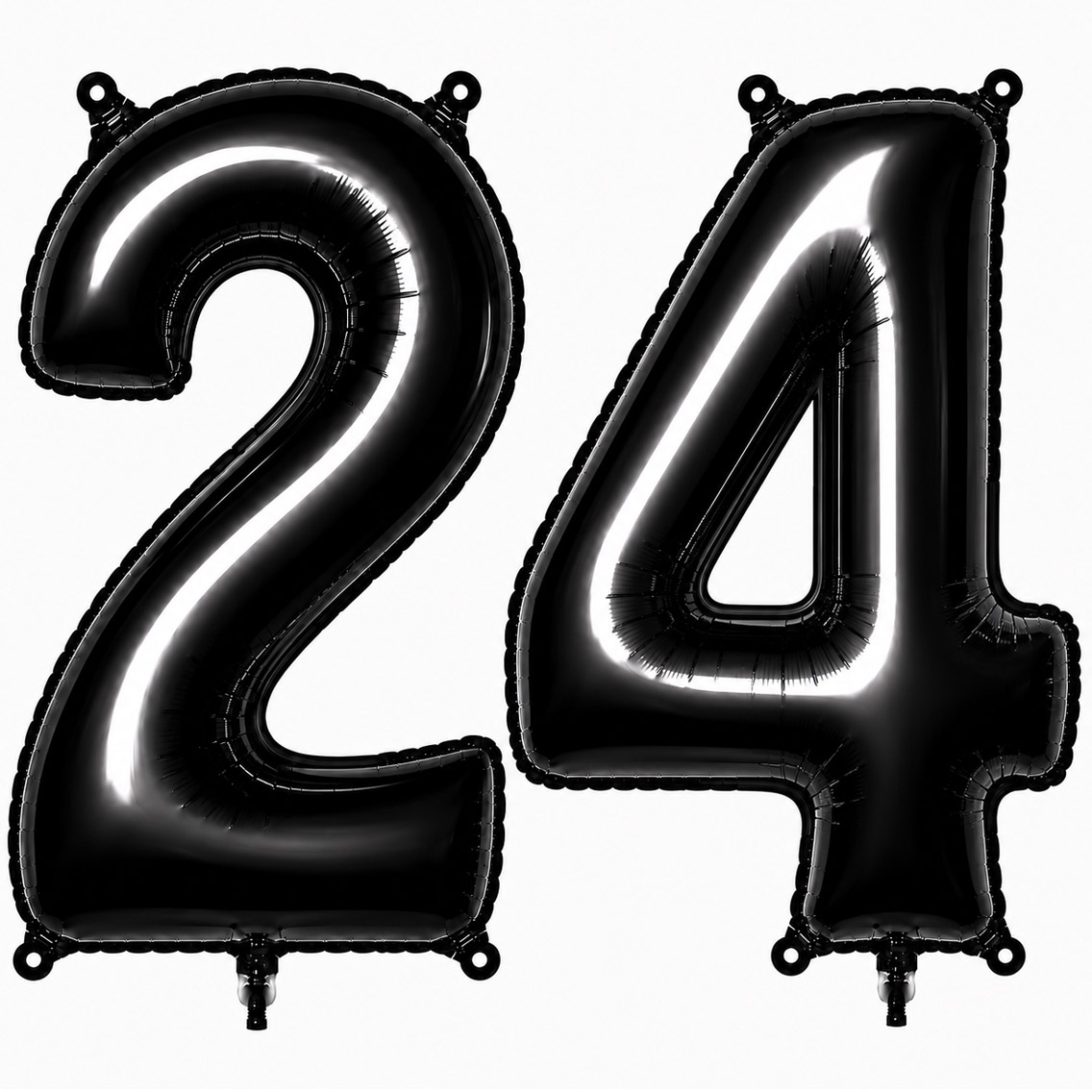 24 Rakam Folyo Balon Siyah Rengi (76 cm)