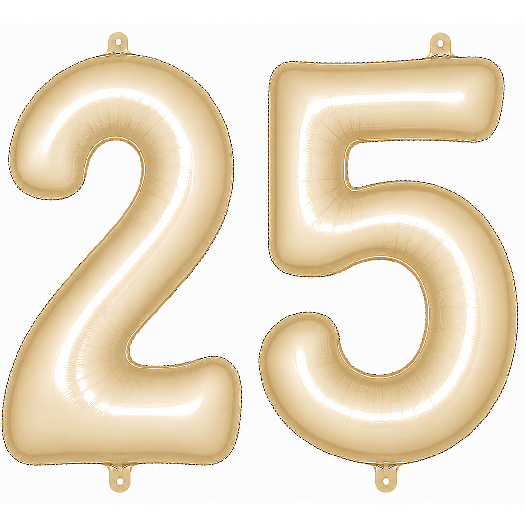 25 Rakam Folyo Balon krem Rengi (76 cm) 
