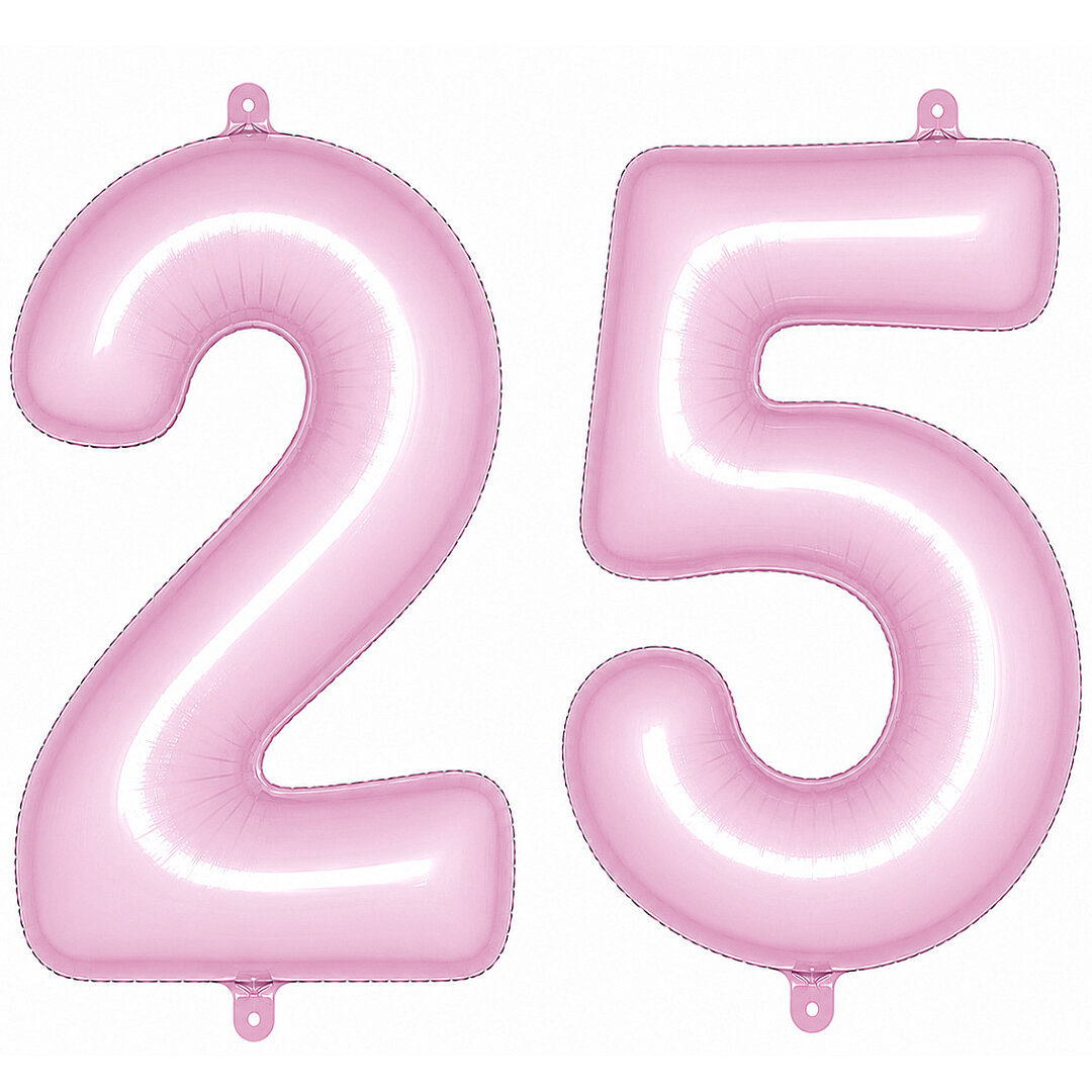25 Rakam Folyo Balon pembe Rengi (76 cm) 