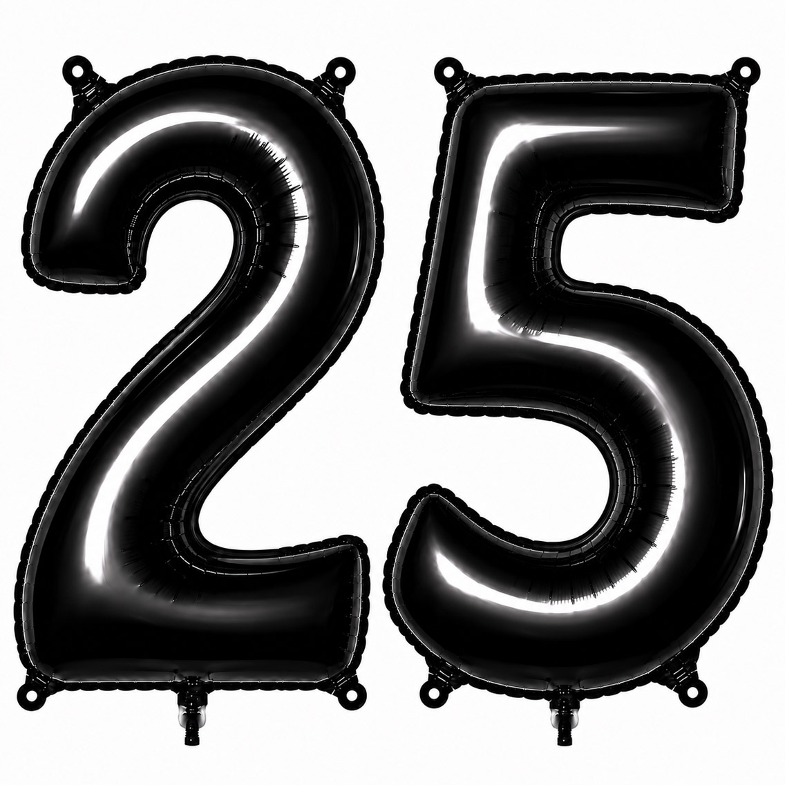 25 Rakam Folyo Balon Siyah Rengi (76 cm)