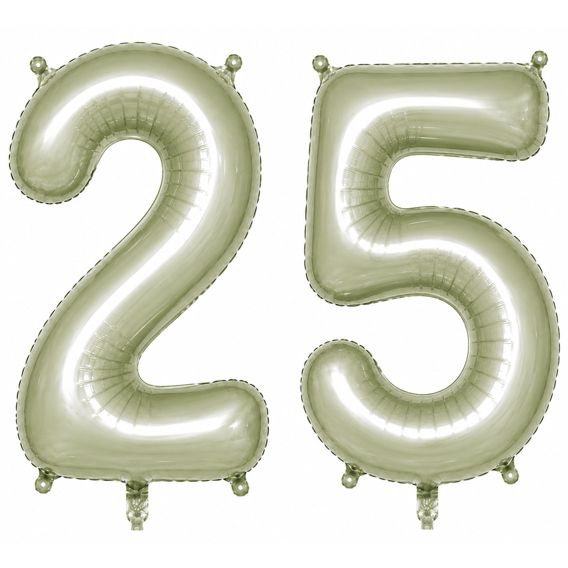 25 Rakam Folyo Balon Yeşil Rengi (76 cm)