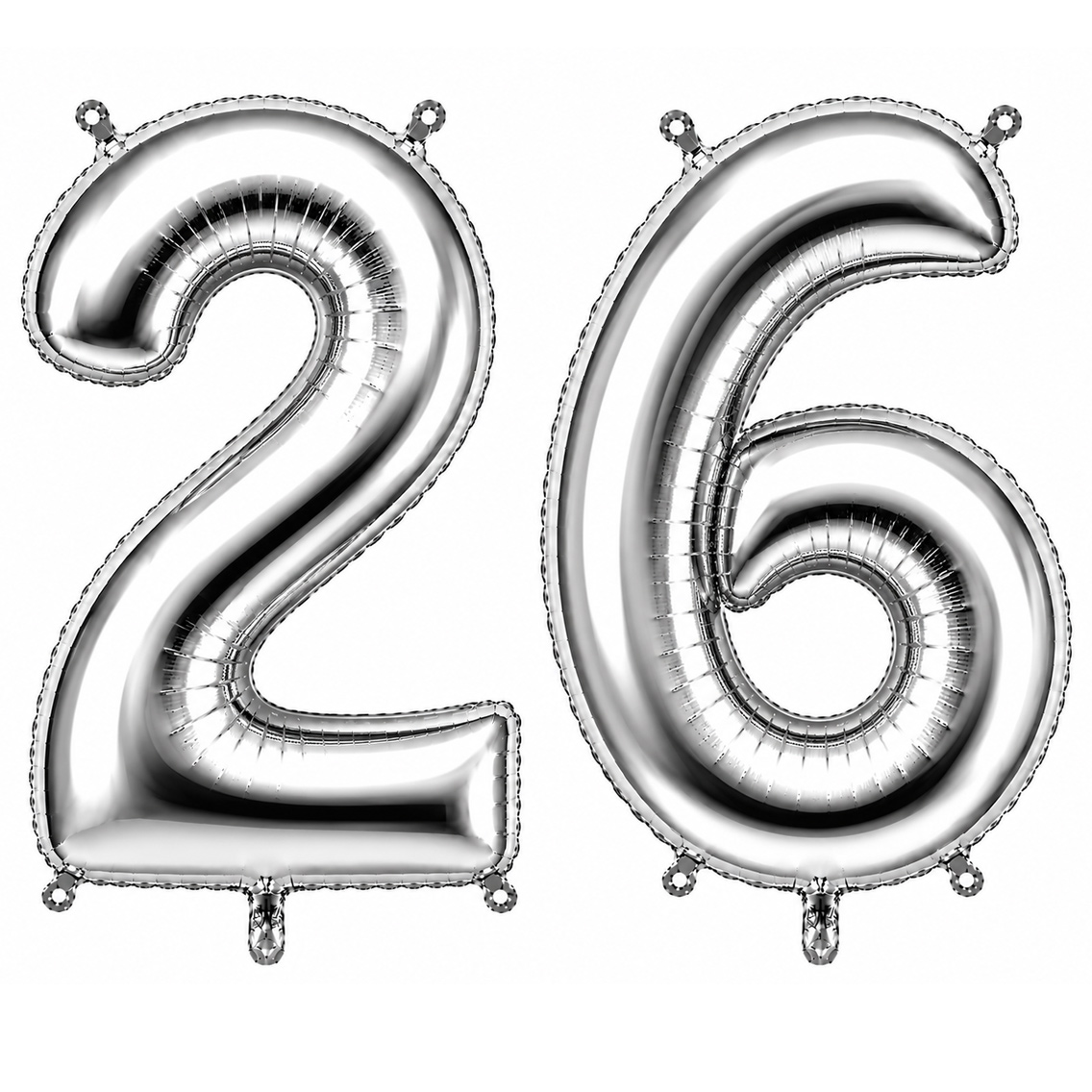 26 Rakam Folyo Balon Gümüş Rengi (76 cm)