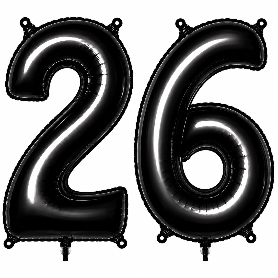 26 Rakam Folyo Balon Siyah Rengi (76 cm)