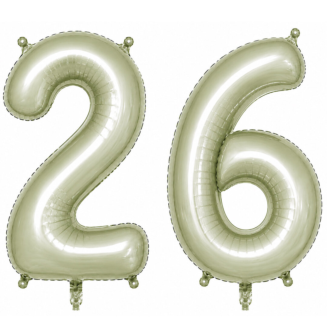26 Rakam Folyo Balon Yeşil Rengi (76 cm) 