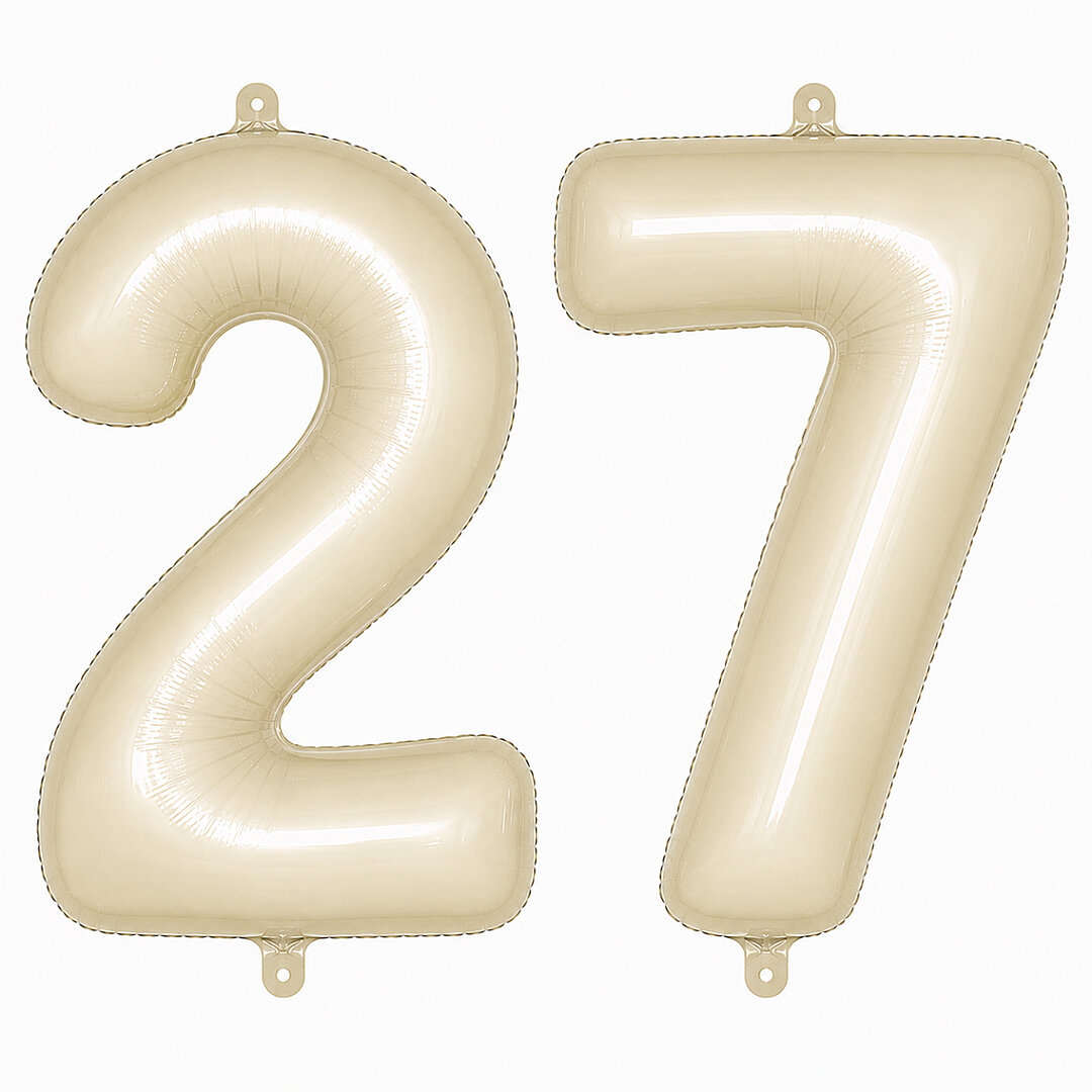 27 Rakam Folyo Balon krem Rengi (76 cm) 