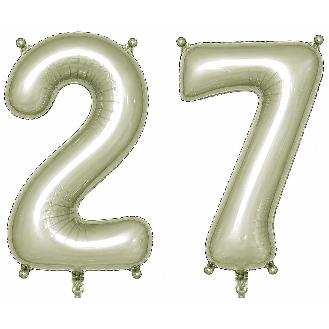 27 Rakam Folyo Balon Yeşil Rengi (76 cm) 