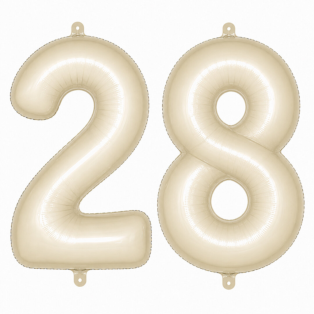 28 Rakam Folyo Balon krem Rengi (76 cm) 