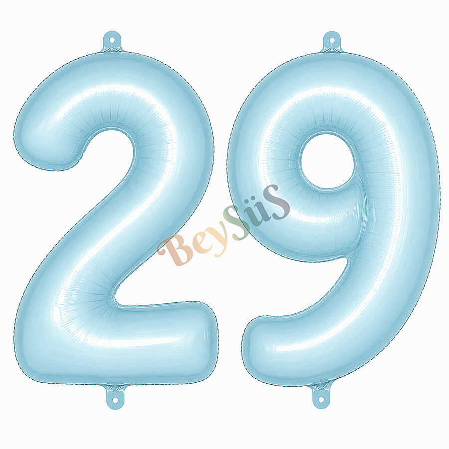 29 Rakam Folyo Balon Mavi Rengi (76 cm)