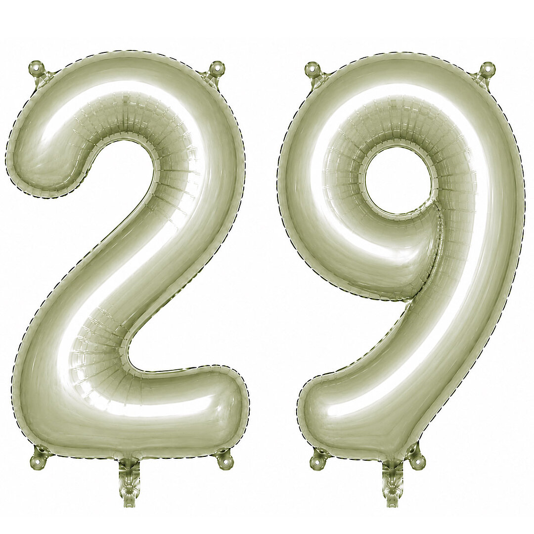 29 Rakam Folyo Balon Yeşil Rengi (76 cm) 