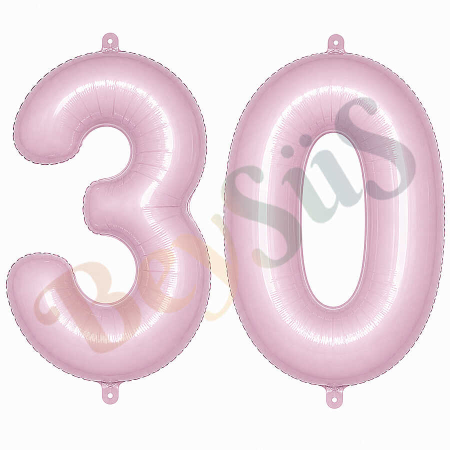 30 Rakam Folyo Balon pembe Rengi (76 cm)