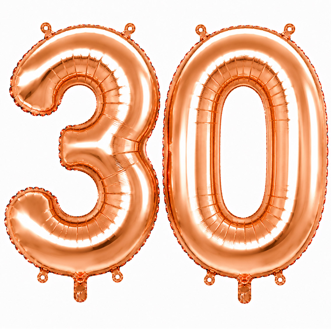 30 Rakam Folyo Balon Rose Gold Rengi (76 cm)