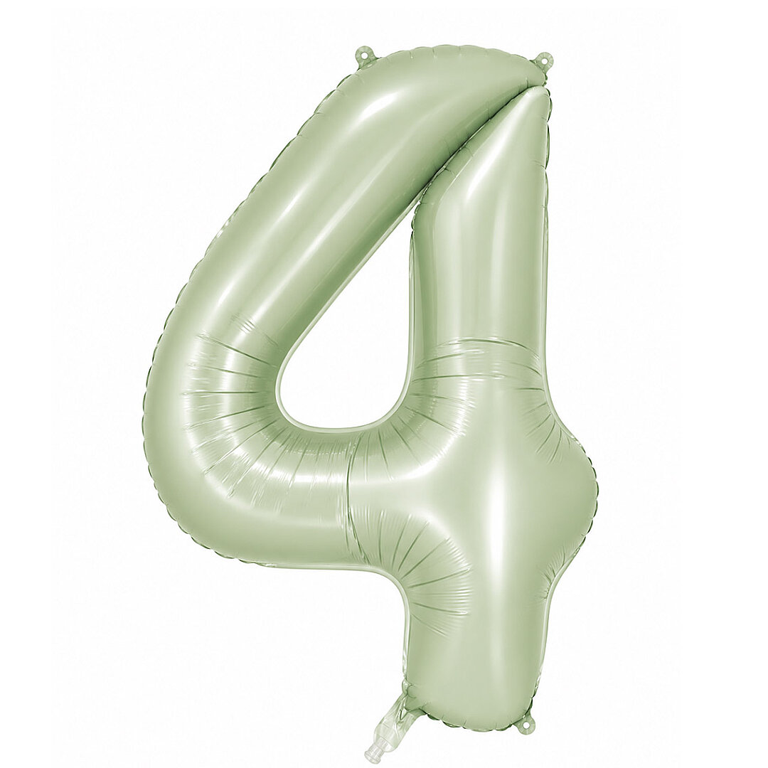 4 Rakam Folyo Balon Yeşil Rengi (76 cm) 