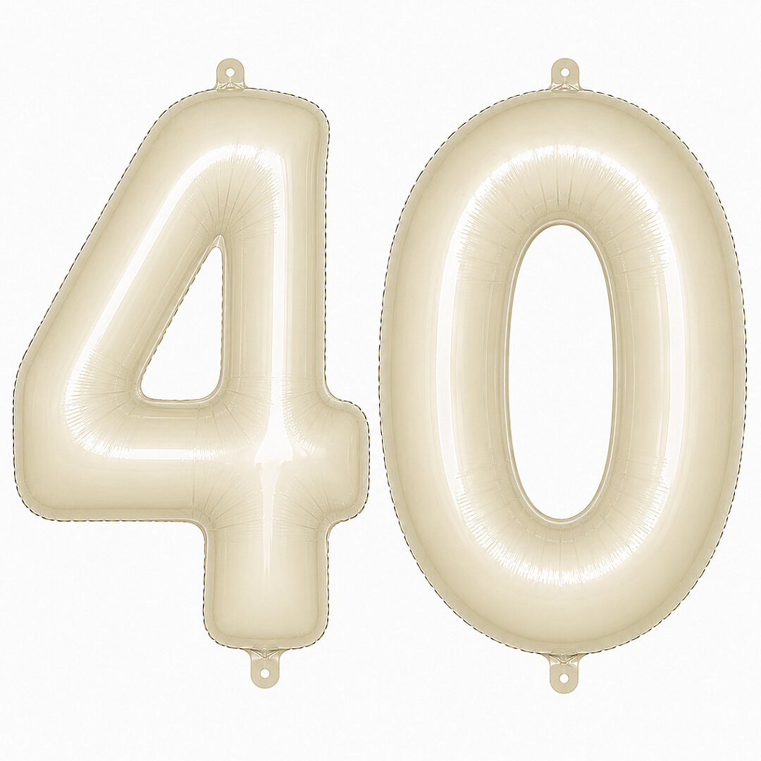 40 Rakam Folyo Balon krem Rengi (76 cm) 