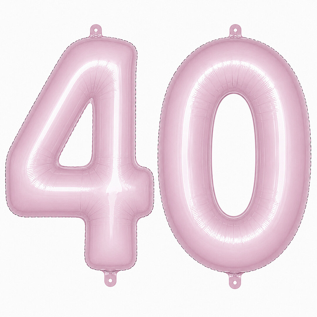 40 Rakam Folyo Balon pembe Rengi (76 cm) 
