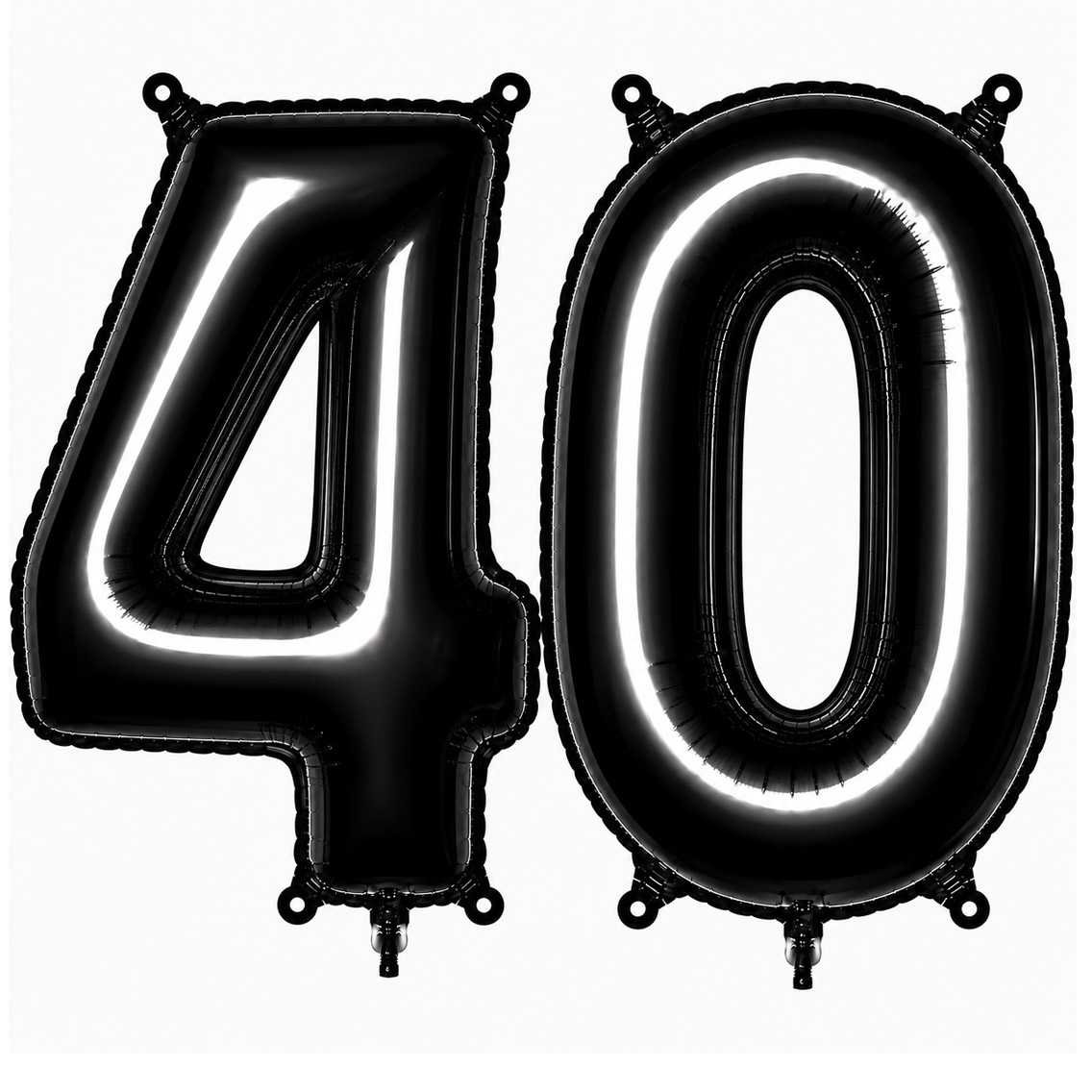 40 Rakam Folyo Balon Siyah Rengi (76 cm)