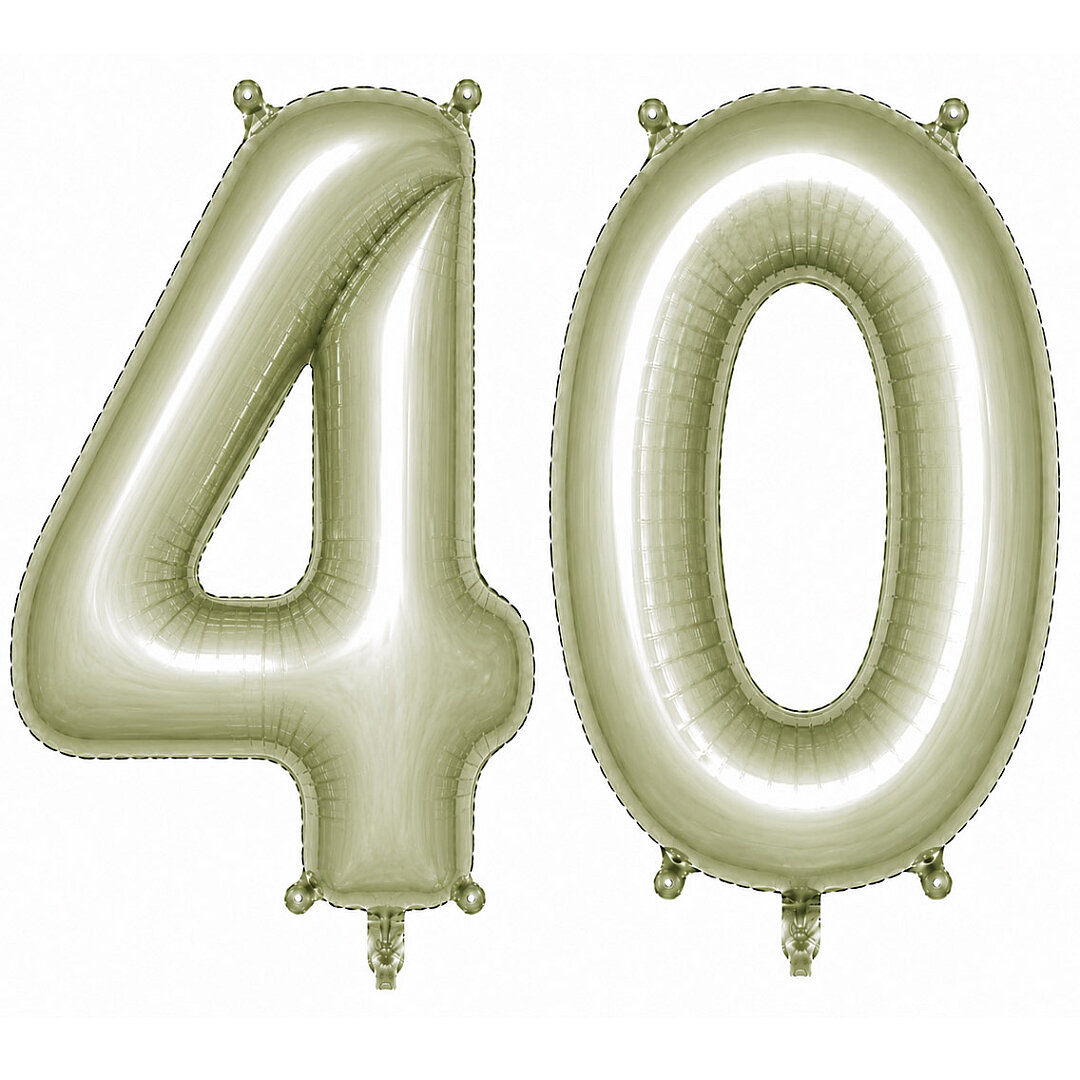 40 Rakam Folyo Balon Yeşil Rengi (76 cm) 