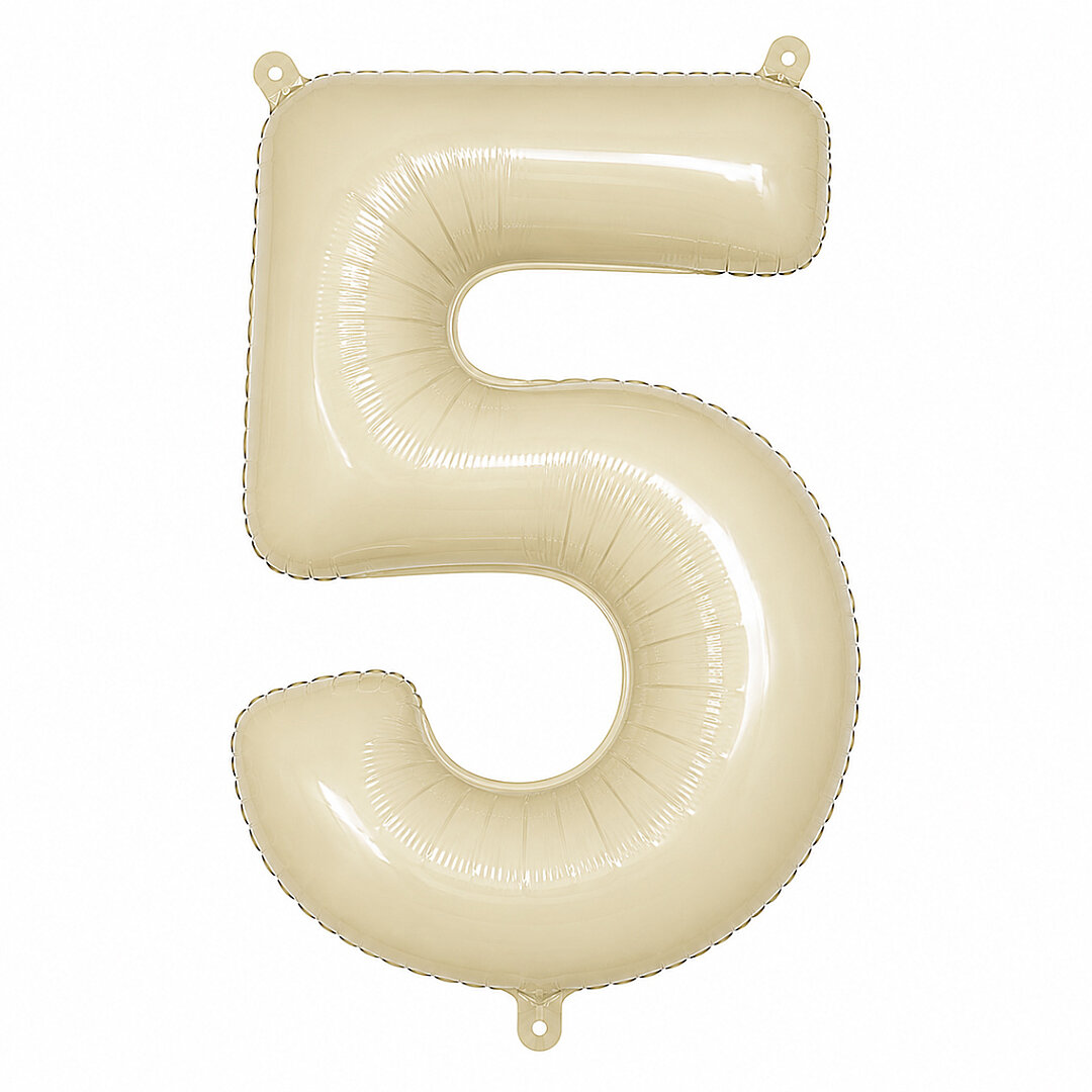 5 Rakam Folyo Balon krem Rengi (76 cm) 