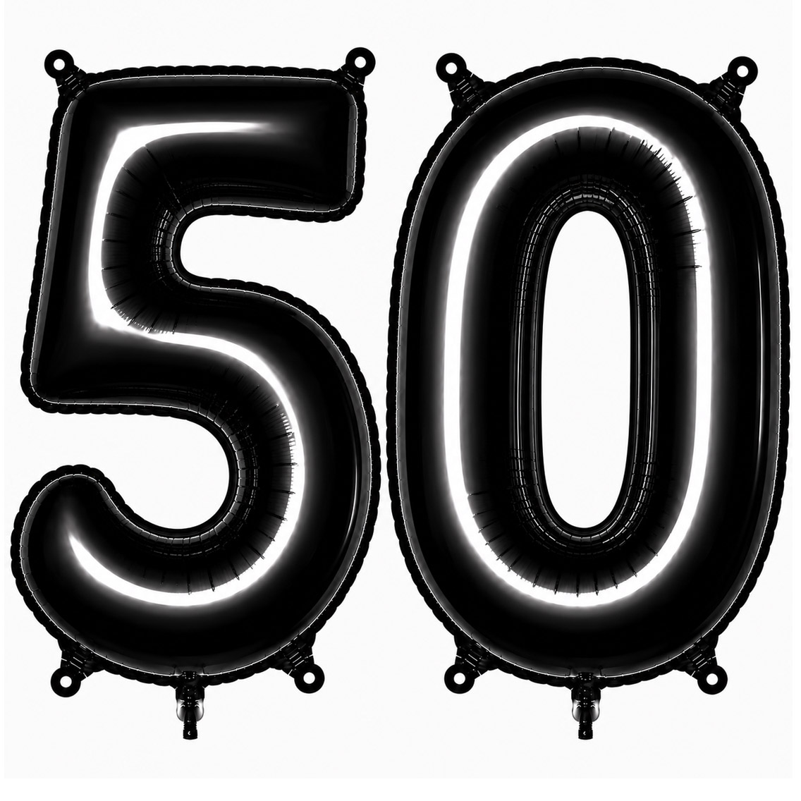 50 Rakam Folyo Balon Siyah Rengi (76 cm)