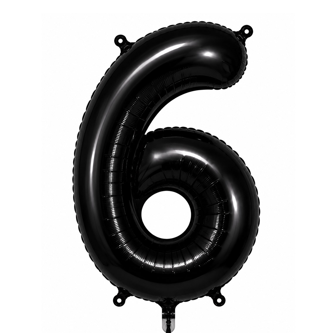 6 Rakam Folyo Balon Siyah Rengi (76 cm)