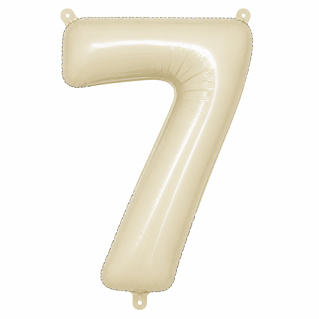 7 Rakam Folyo Balon krem Rengi (76 cm) 