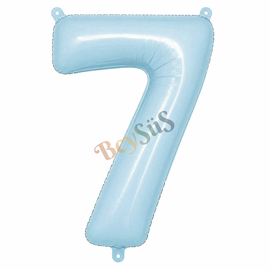 7 Rakam Folyo Balon Mavi Rengi (76 cm)