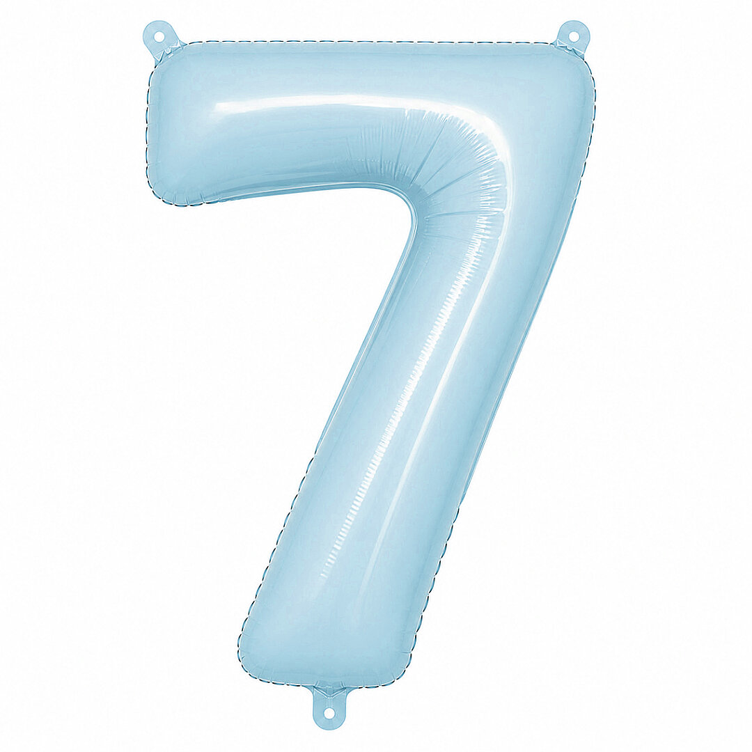 7 Rakam Folyo Balon Mavi Rengi (76 cm) 