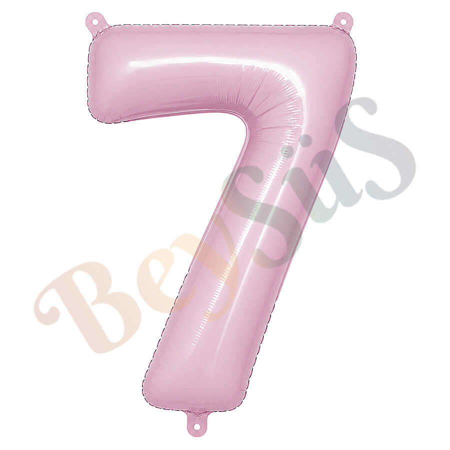 7 Rakam Folyo Balon pembe Rengi (76 cm)