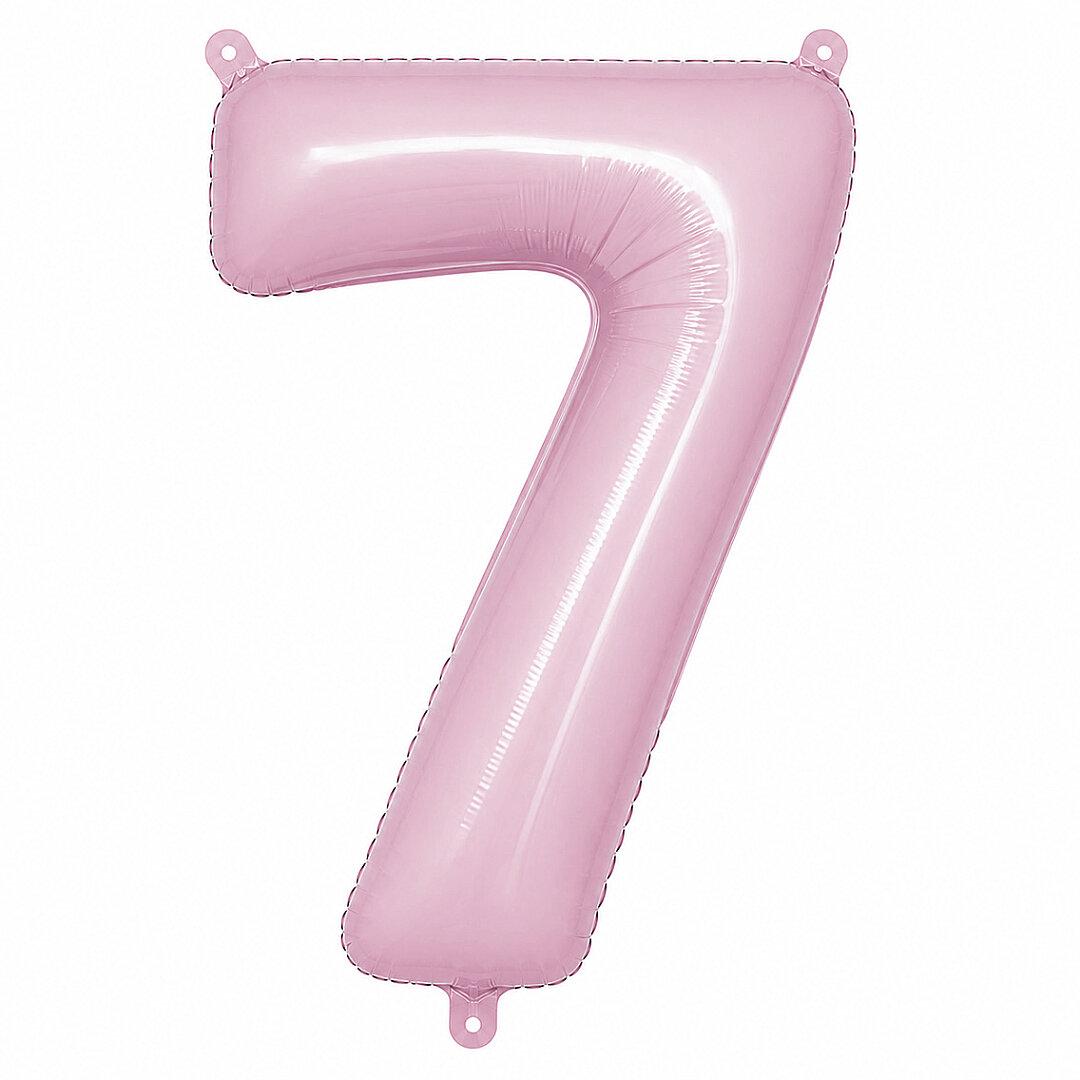 7 Rakam Folyo Balon pembe Rengi (76 cm) 