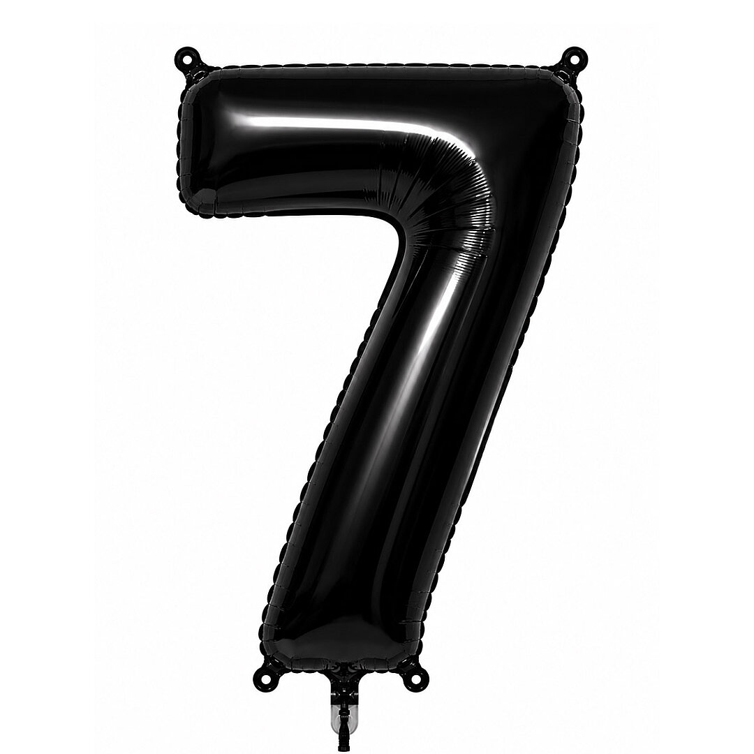 7 Rakam Folyo Balon Siyah Rengi (76 cm) 