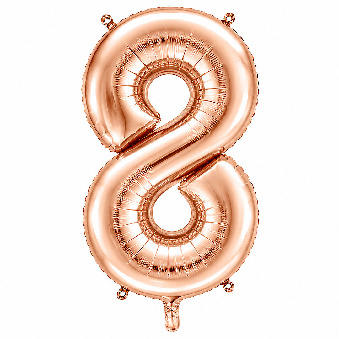 8 Rakam Folyo Balon Rose Gold Rengi (100 cm) 