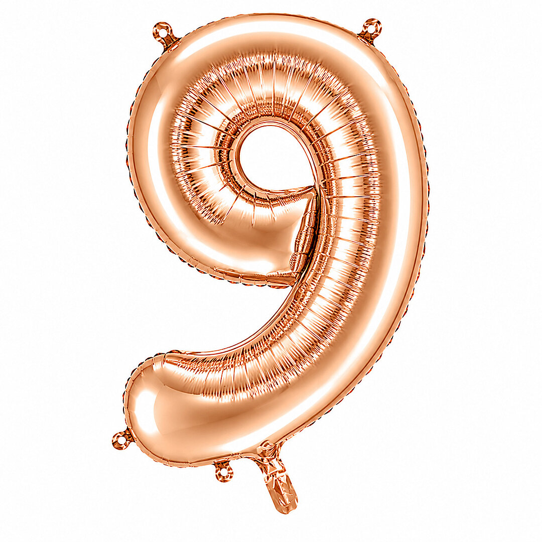 9 Rakam Folyo Balon Rose Gold Rengi (76 cm) 
