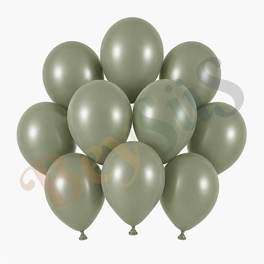 Ada Çayı Renk Lateks Retro Balon (13 cm) - 10 Adet