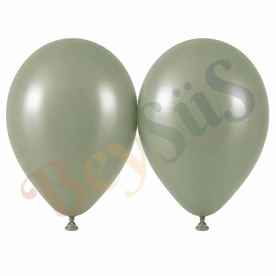 Ada Çayı Renk Lateks Retro Balon (50 cm) - 2 Adet