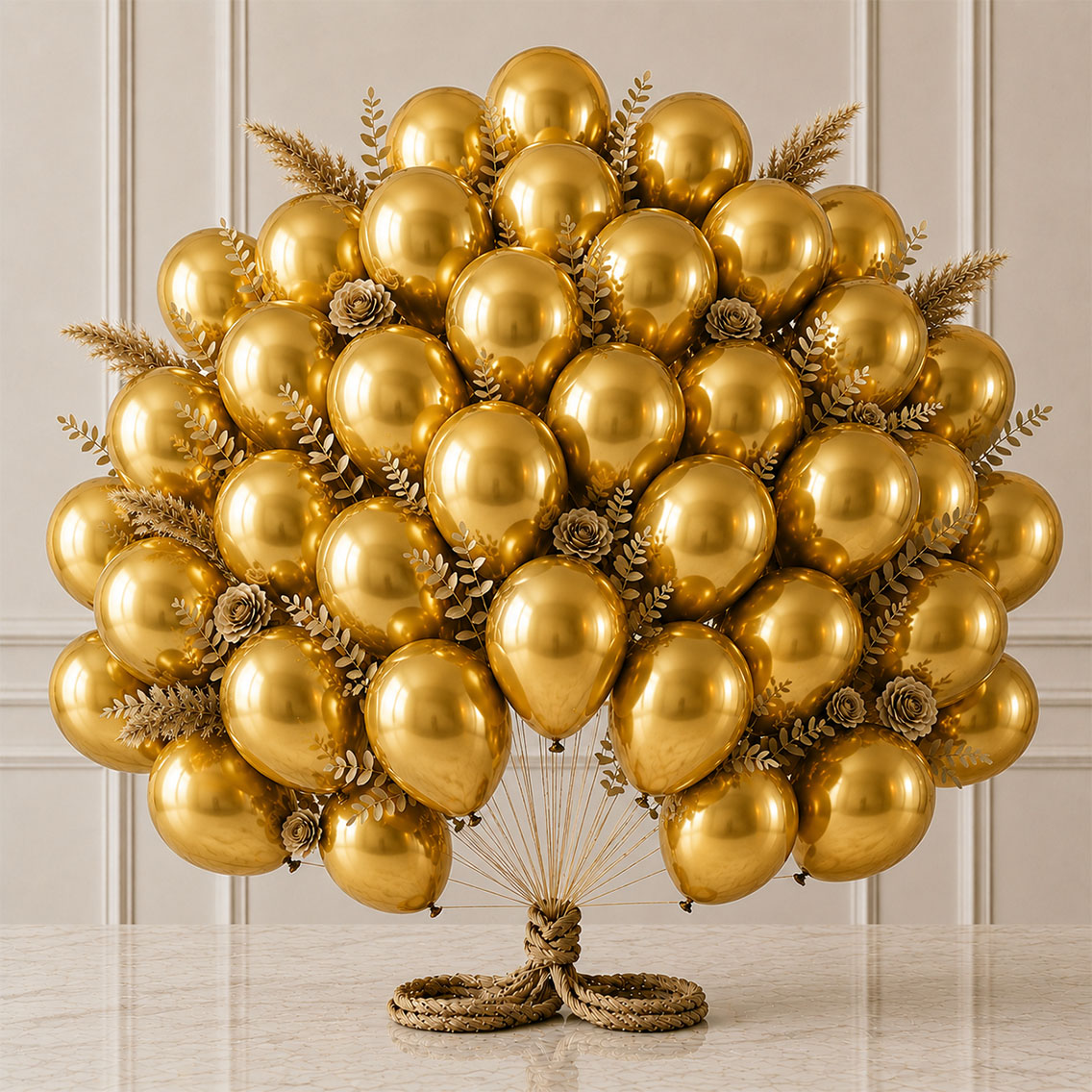 Altın Renk Lateks Metalik Balon (30 cm) - 50 Adet