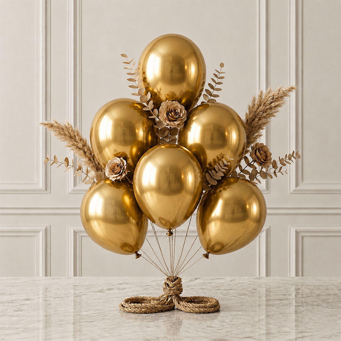 Altın Renk Lateks Metalik Balon (30 cm) - 6 Adet