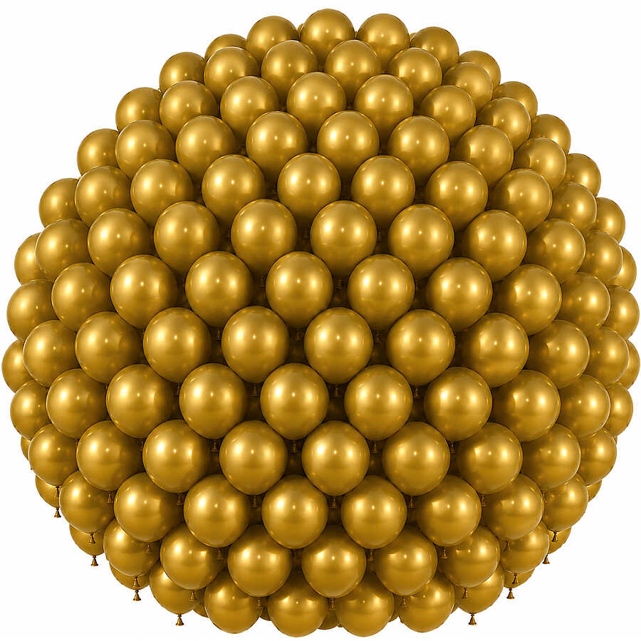 Altın Renk Lateks Pastel Balon (30 cm) - 100 Adet