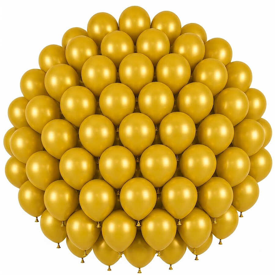 Altın Renk Lateks Pastel Balon (30 cm) - 50 Adet