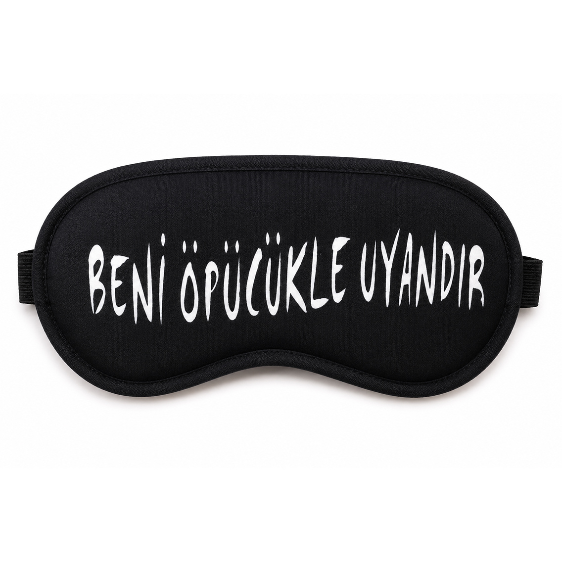 "Beni Öpücükle Uyandır" Yazılı Sıcak Soğuk Jel Göz Bandı
