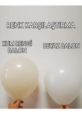 Beysüs 10 Adet Deniz Kumu Retro Ten Rengi Pastel Mat Balon 12inç - 3