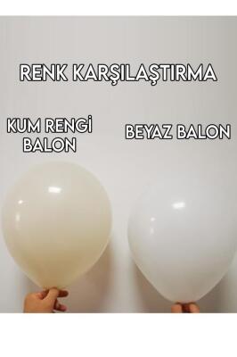 Beysüs 10 Adet Deniz Kumu Retro Ten Rengi Pastel Mat Balon 12inç - 3