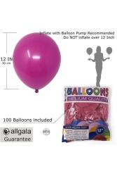 Beysüs 15'li Metalik Fuşya Koyu Pembe Vişne Çürüğü Mürdüm Balon - 4