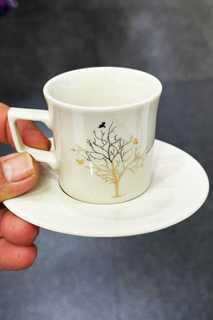 Beysüs 2'li Porselen Kahve Fincan Takımı Hayat Ağacı Desenli - 4
